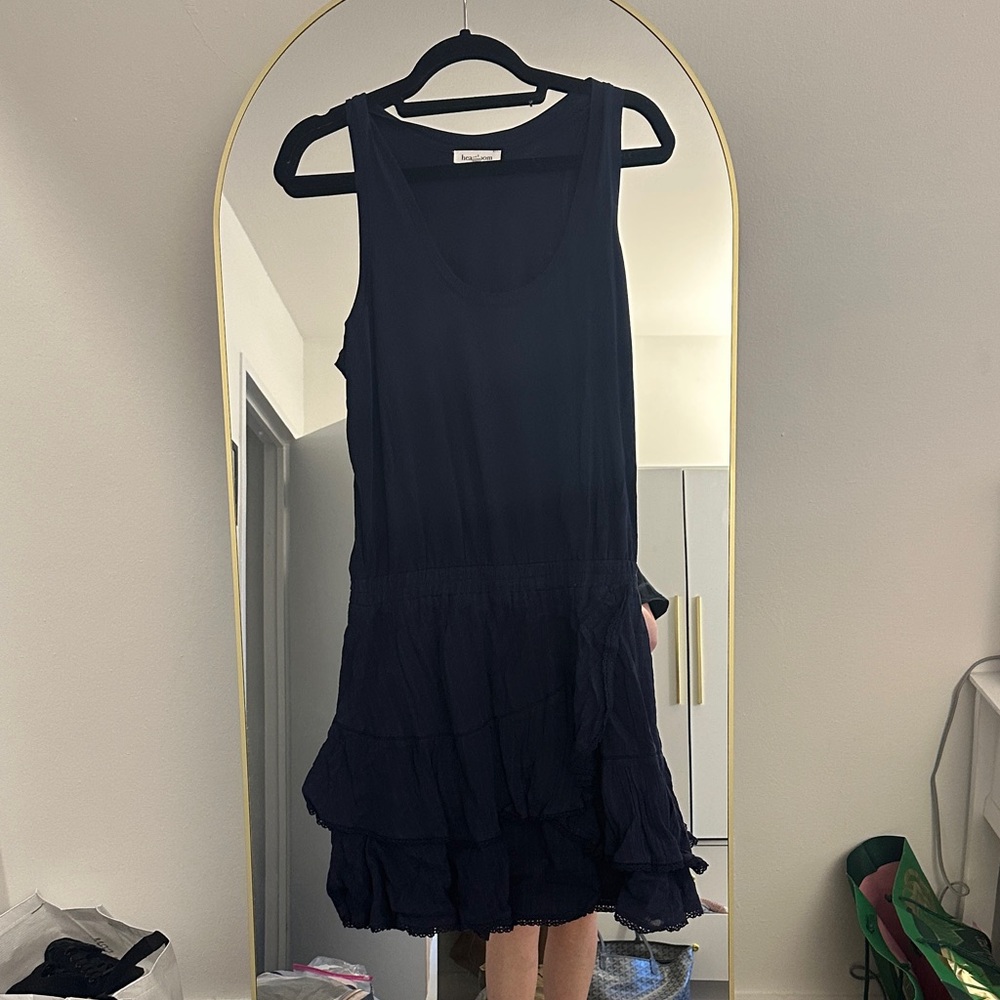 Heartloom Navy Ruffled Mini Dress